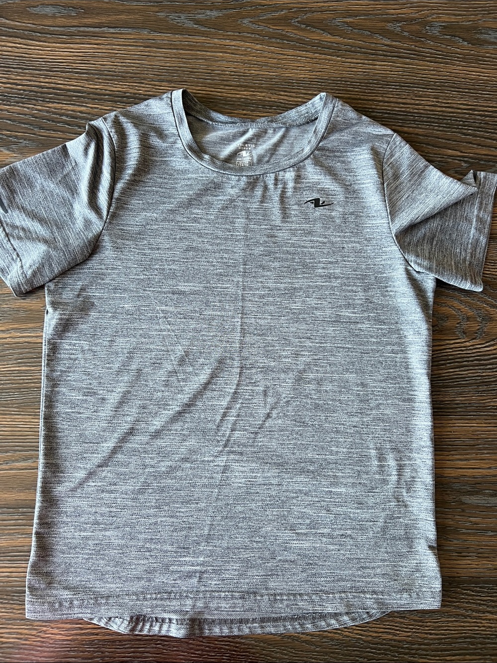 Athletic Works Gray Heather Performance Short Sleeve Tee